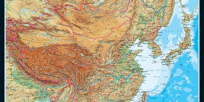 Topographic வரைபடம் சீனா