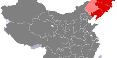 வடகிழக்கு சீனா வரைபடம்